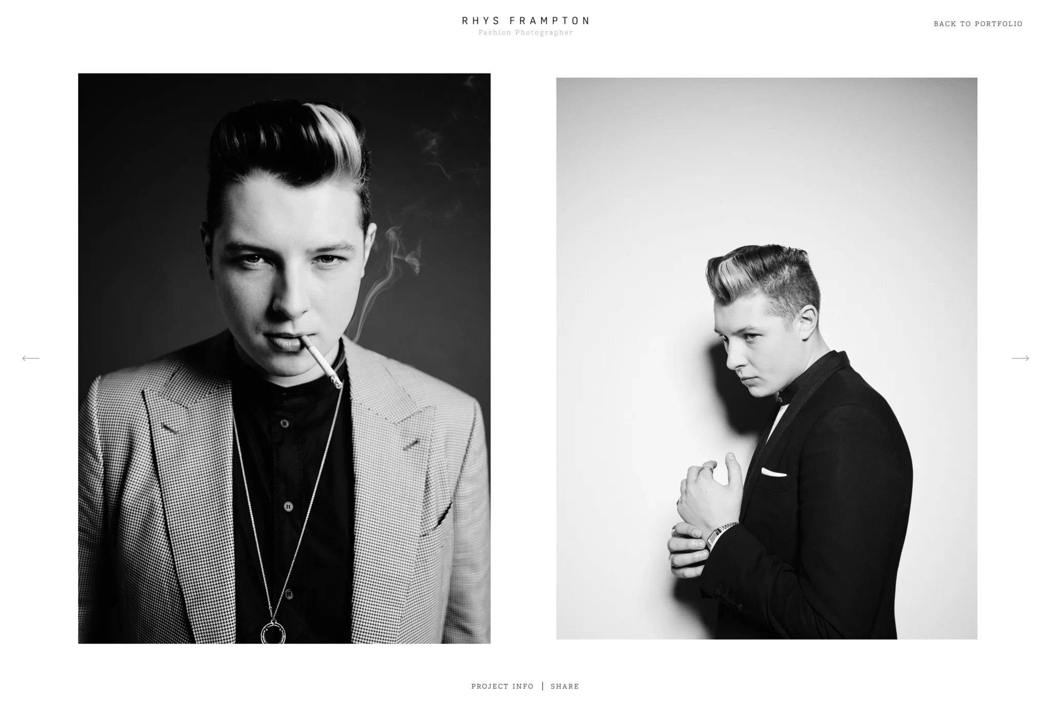 John Newman image used for Rhys Frampton website design by Superrb