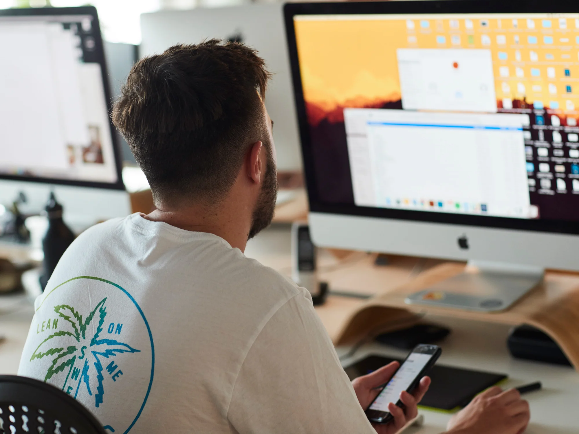 A Superrb web designer working on a project