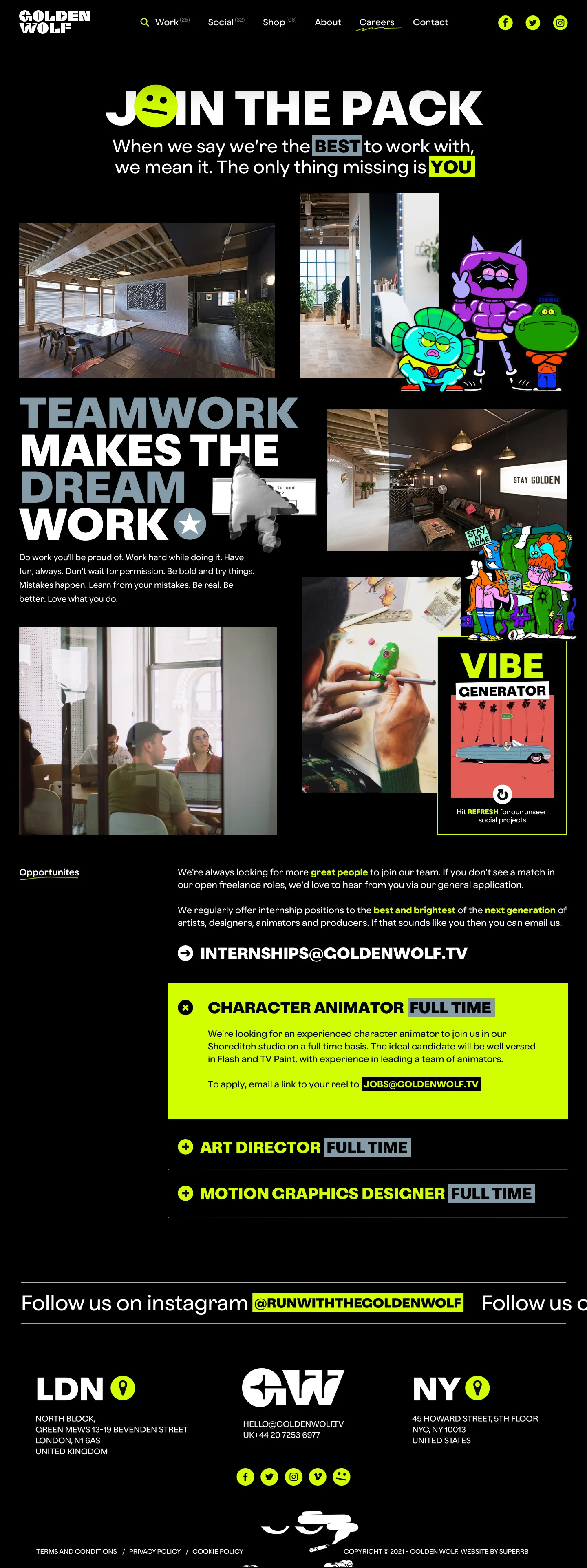 Golden Wolf About Us Page